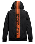 VERTICAL STRIPE HOODED STRETCH JACKET