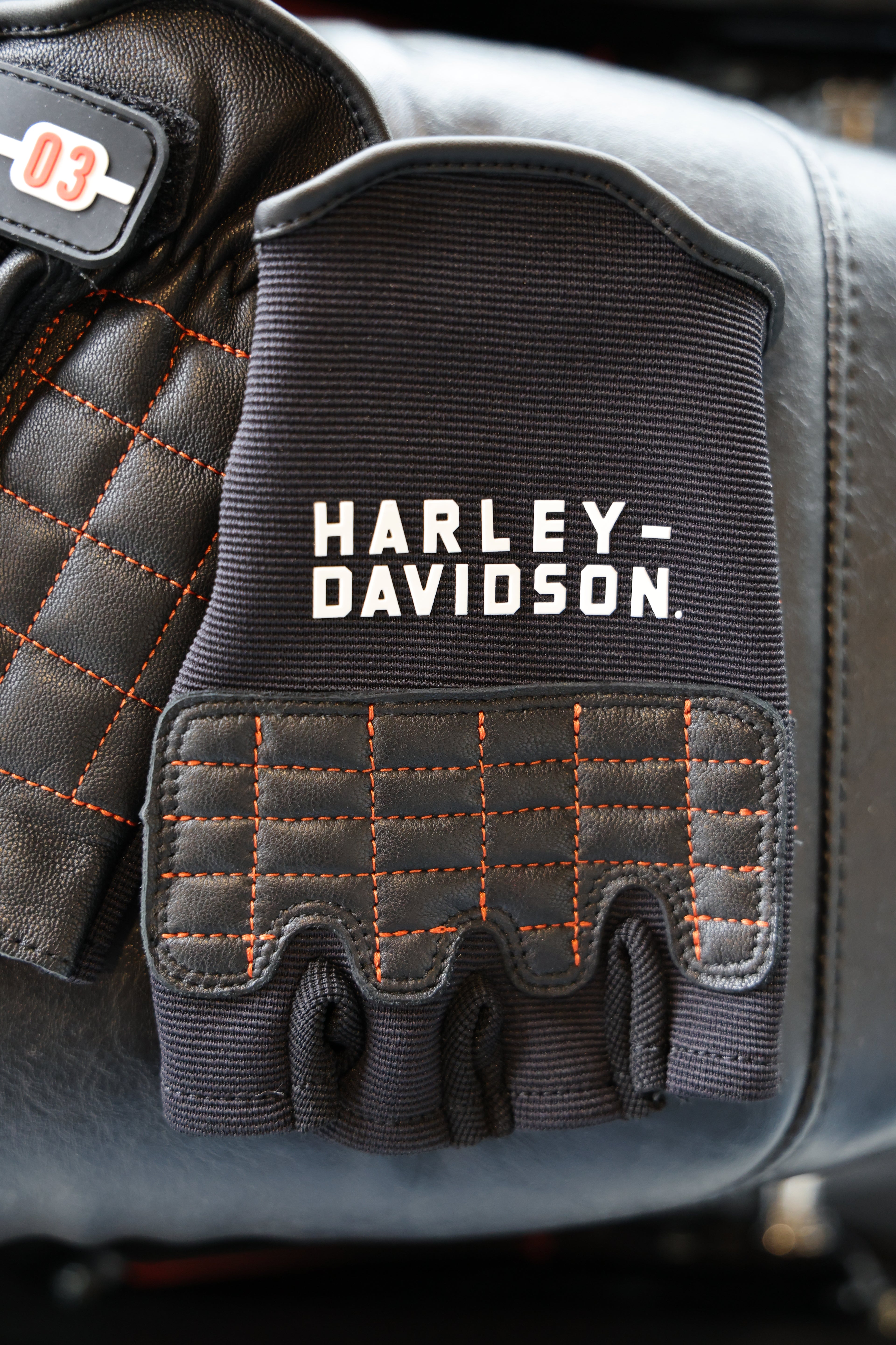 HARLEY-DAVIDSON® Men's Compass Fingerless MixdMedia Glove