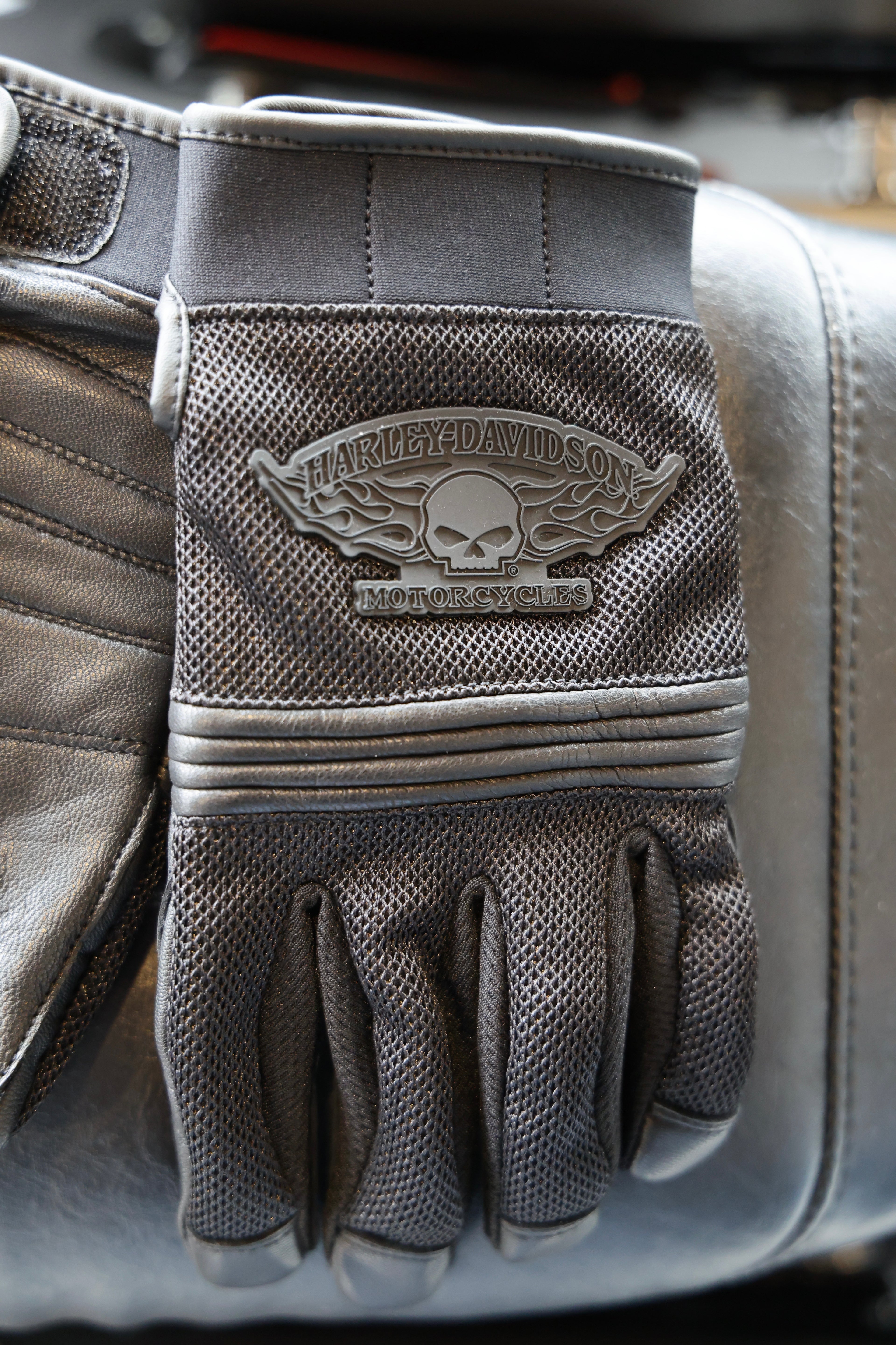 HARLEY-DAVIDSON® Men’s Winged Willie G Skull Gloves
