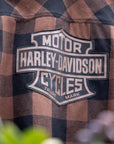 Harley-Davidson® American Classic Buffalo Check Flannel Coffee & Harley Black【96535-26VM】