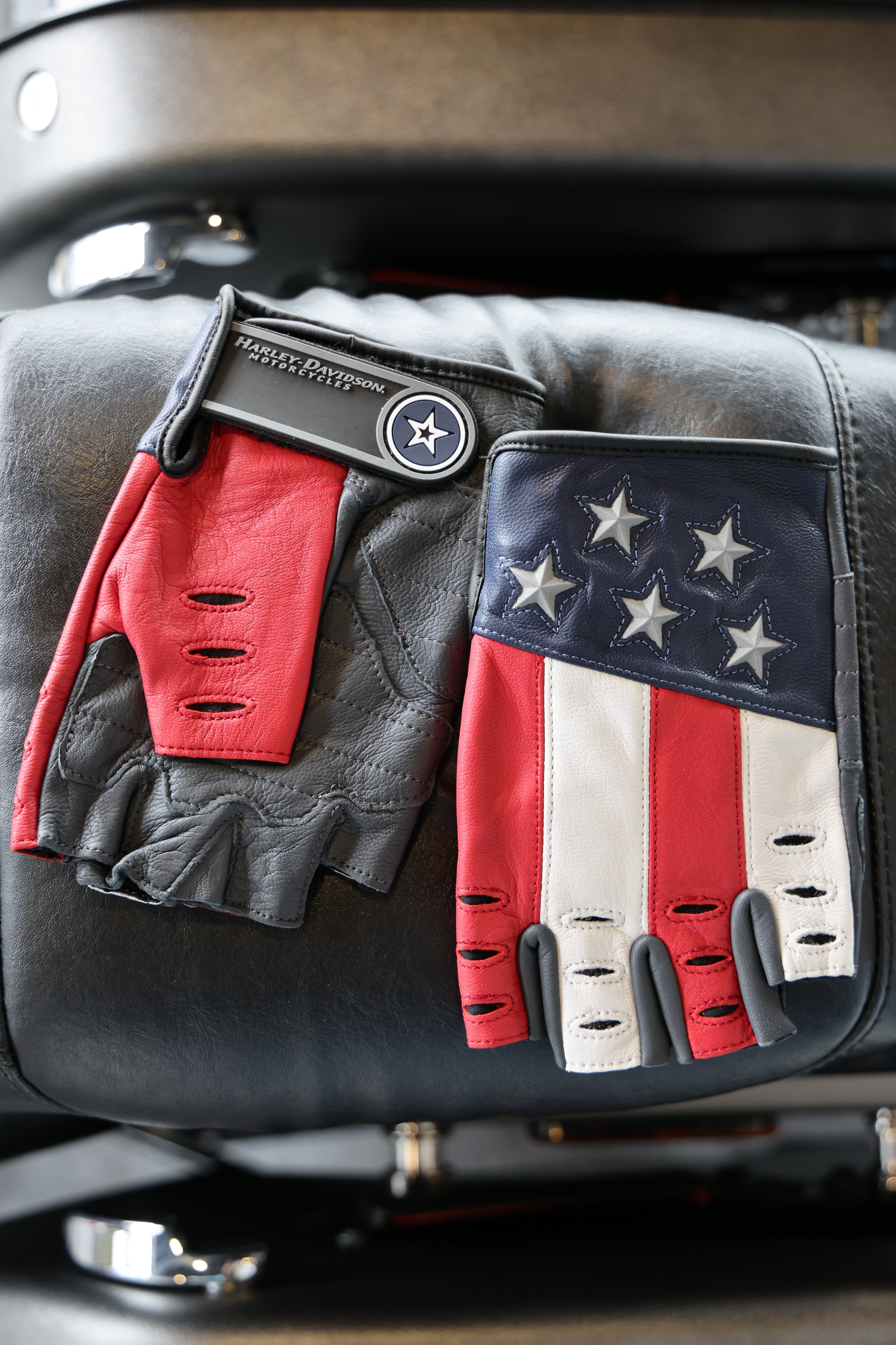 HARLEY-DAVIDSON® Men's Patriot Fingerless Gloves