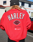 Champion x Harley-Davidson Fanatic Crew Neck Sweatshirt Scarlet Champion