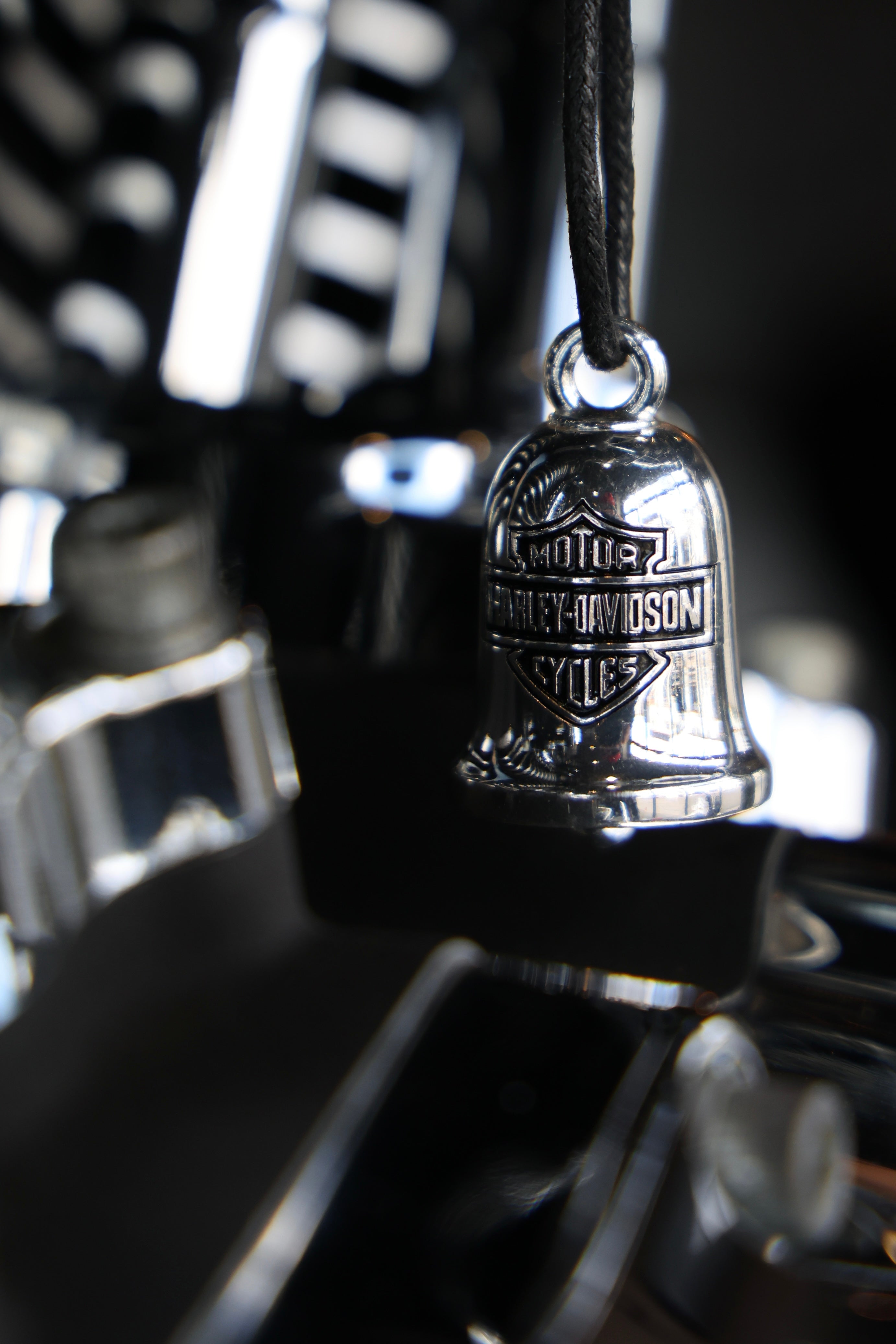 Silver Classic Bar & Shield Logo Ride Bell HRB013