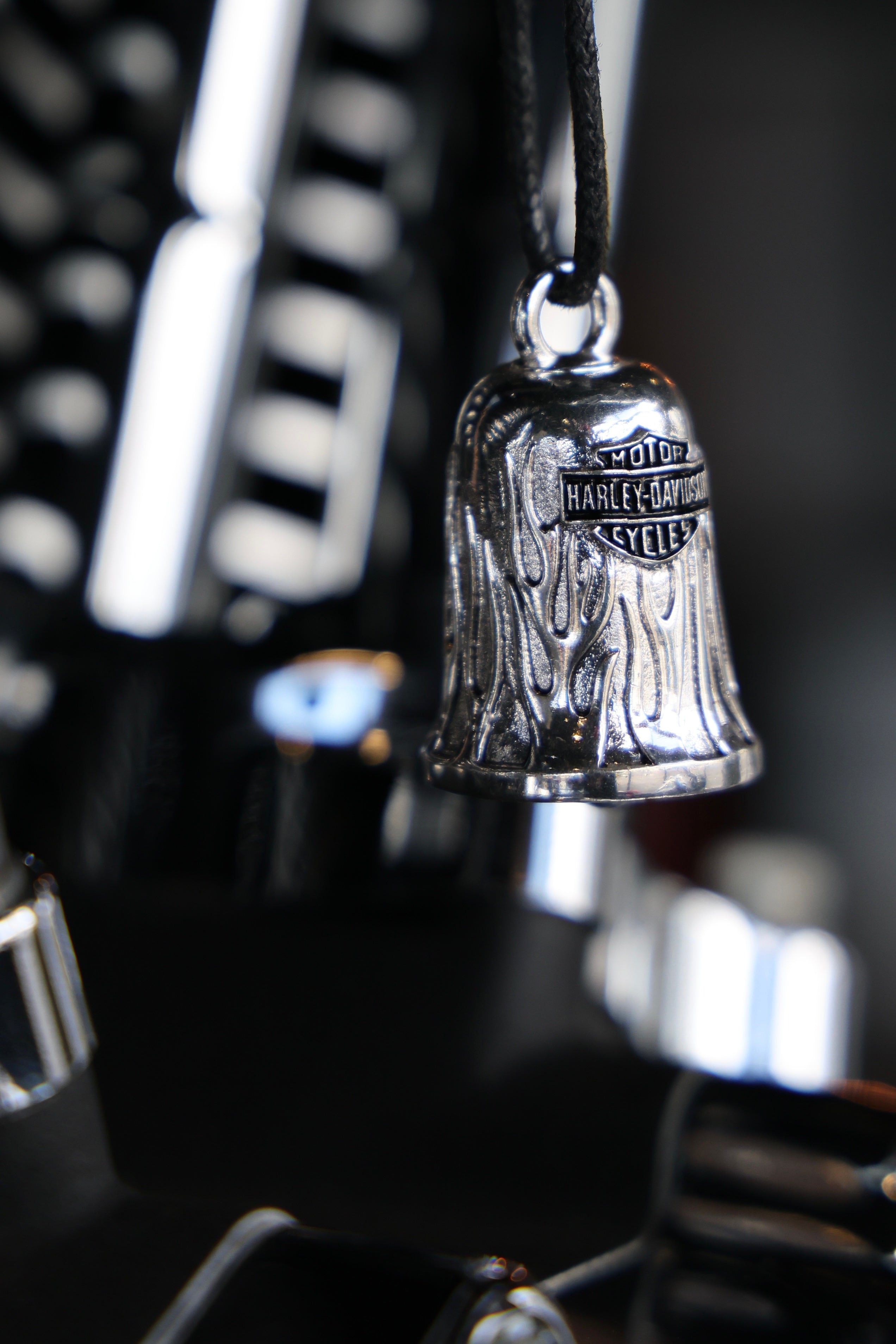 Silver Flames Ride Bell HRB031