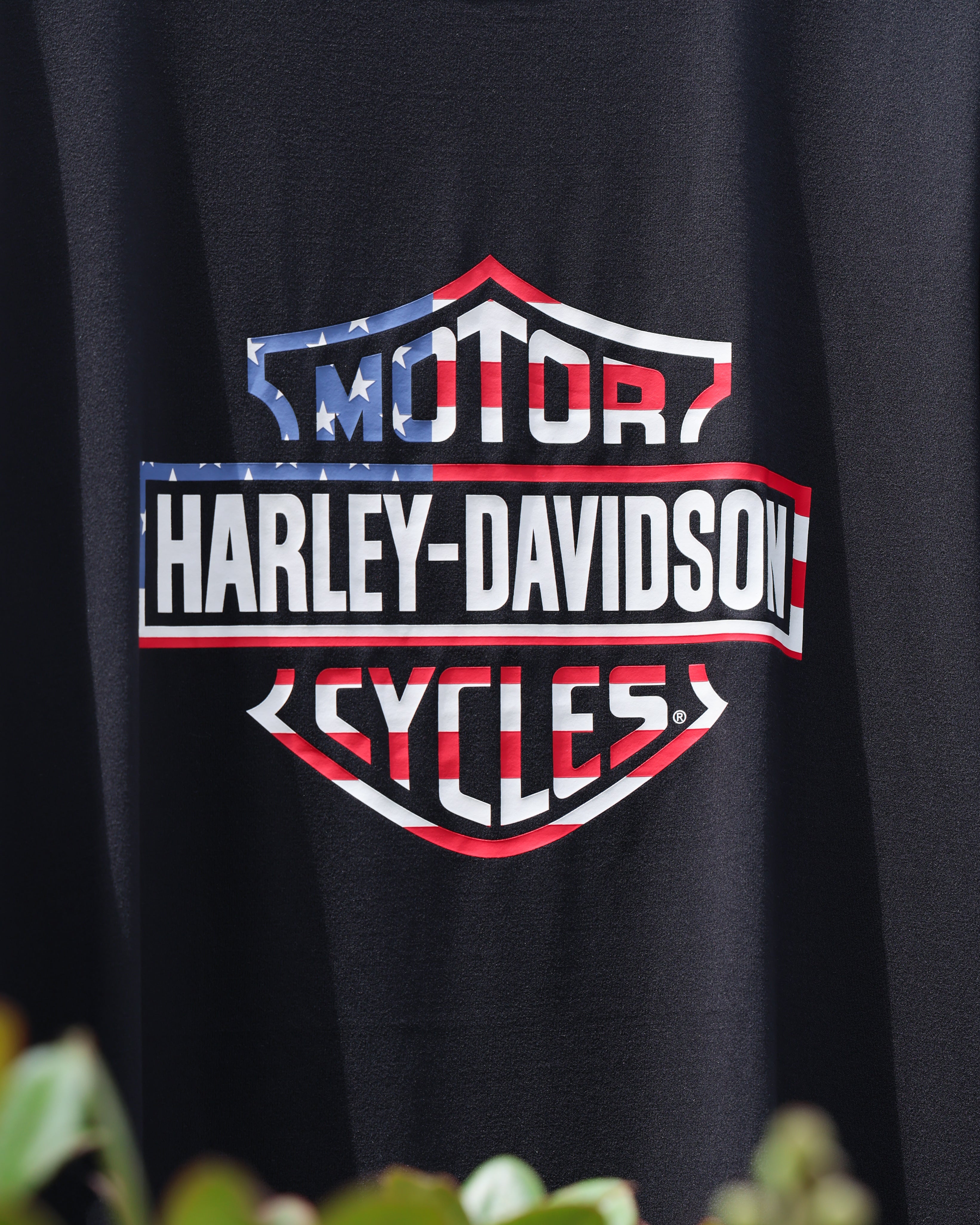 Harley-Davidson Tシャツ アメリカ国旗 地元熊本小山モータス Harley-Davidson® Stars & Stripes Short Sleeve Shirt - Harley Black