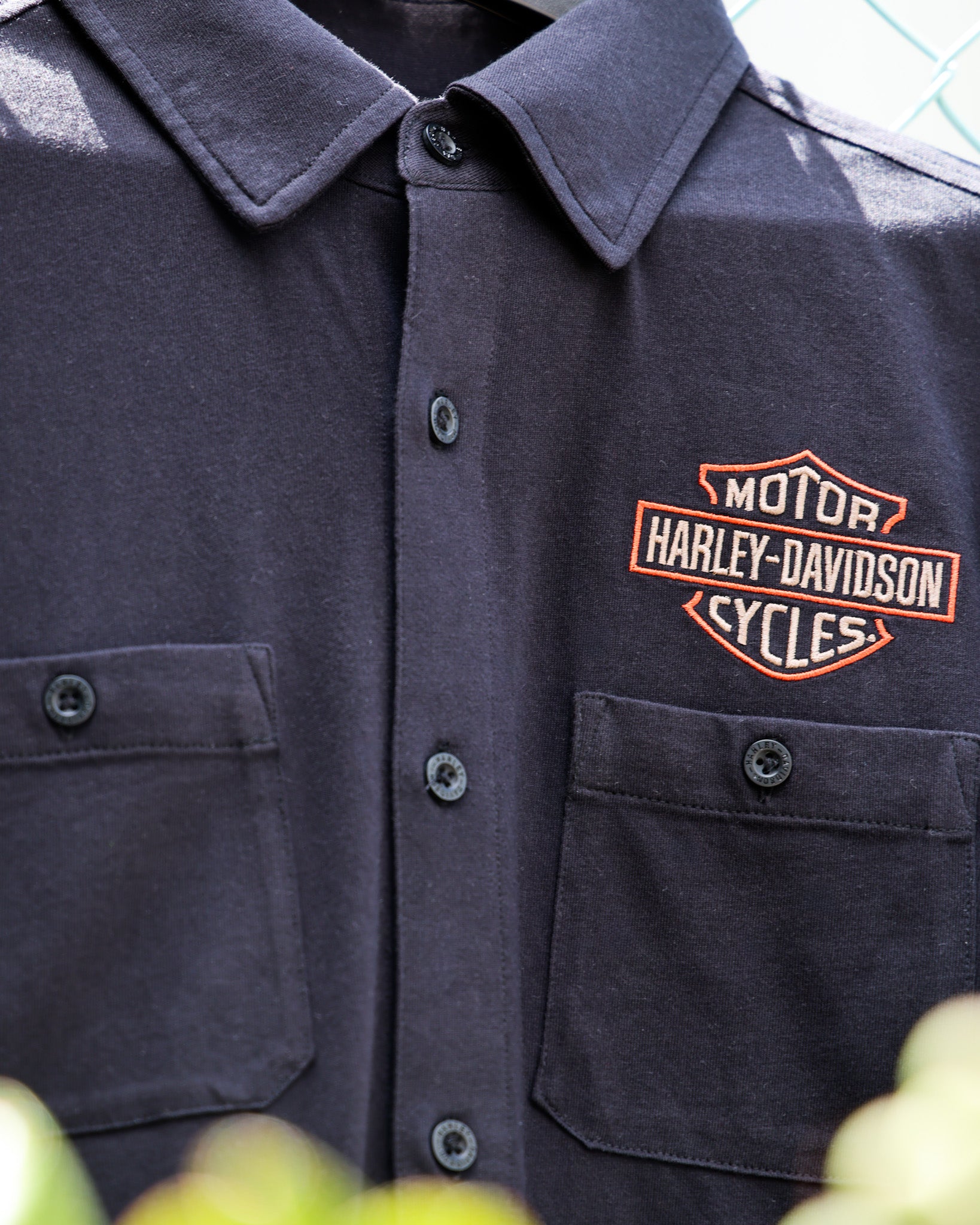 Harley-Davidson® Vintage Jersey Button-Up Harley Black【96187-26VM