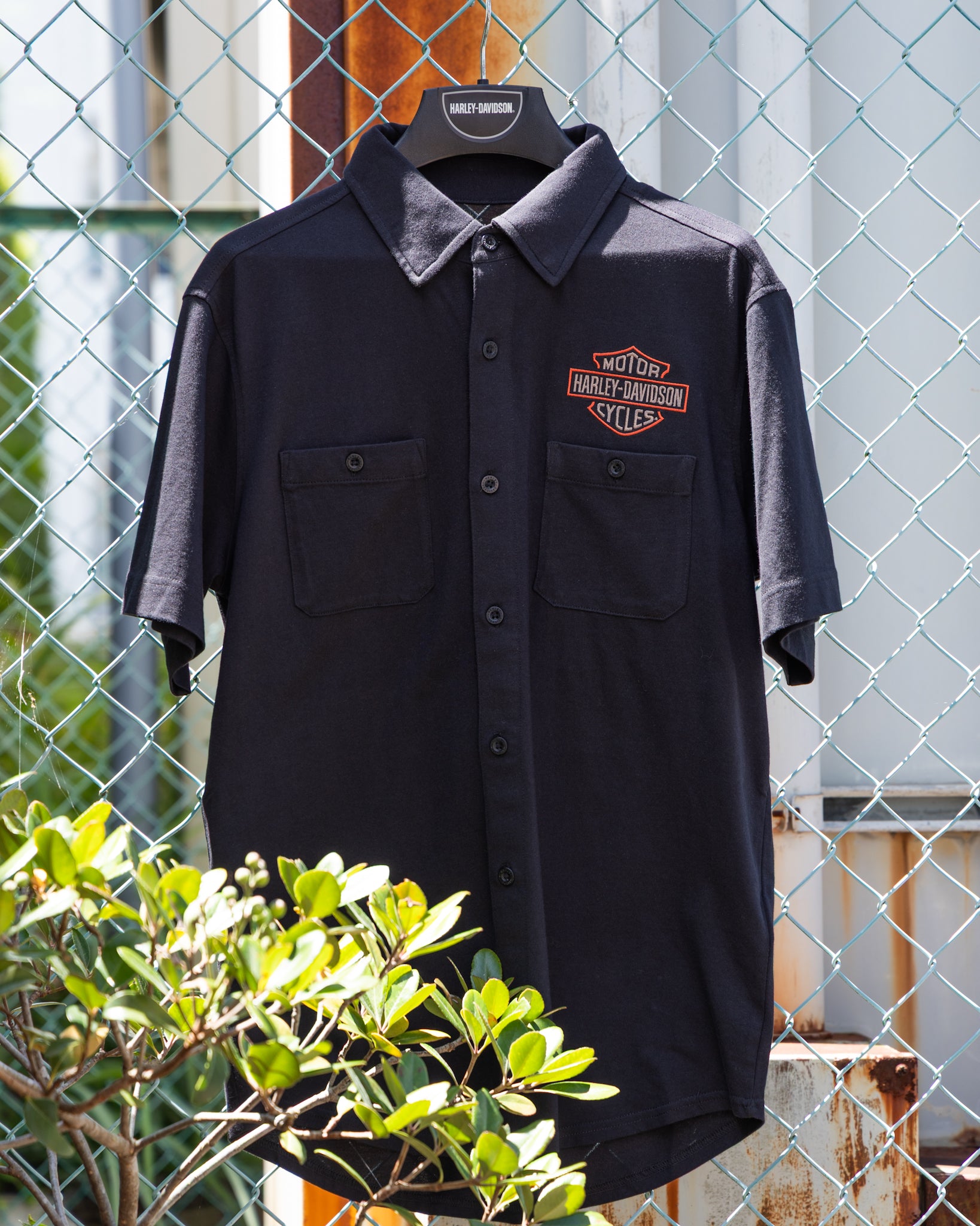 Harley-Davidson® Vintage Jersey Button-Up Harley Black【96187-26VM