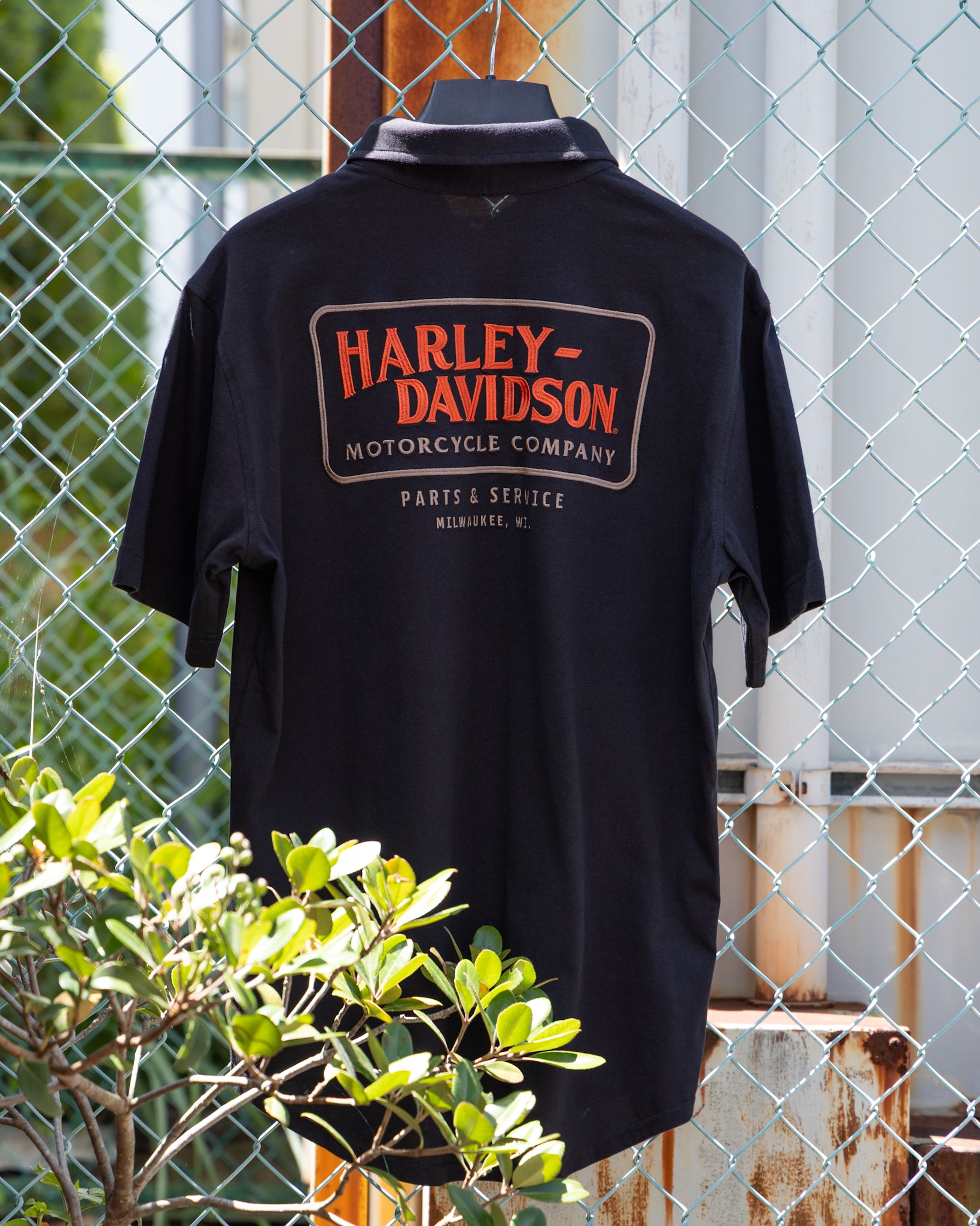 Harley-Davidson® Vintage Jersey Button-Up Harley Black【96187-26VM