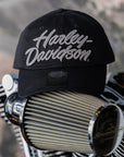 Harley-Davidson® Chain stitched Switchback Adjustable Cap - Harley Black【97633-26VM】