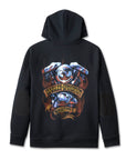Loaded with Horsepower Raglan Hoodie - Harley Black