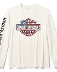 Harley-Davidson® Men's Stars & Stripes Long Sleeve WHT