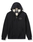 Harley-Davidson® American Classic Buffalo Check Flannel Lined Zip Hoodie - Harley Black【96429-26VM】