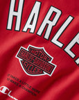 Champion x Harley-Davidson Fanatic Crew Neck Sweatshirt Scarlet Champion