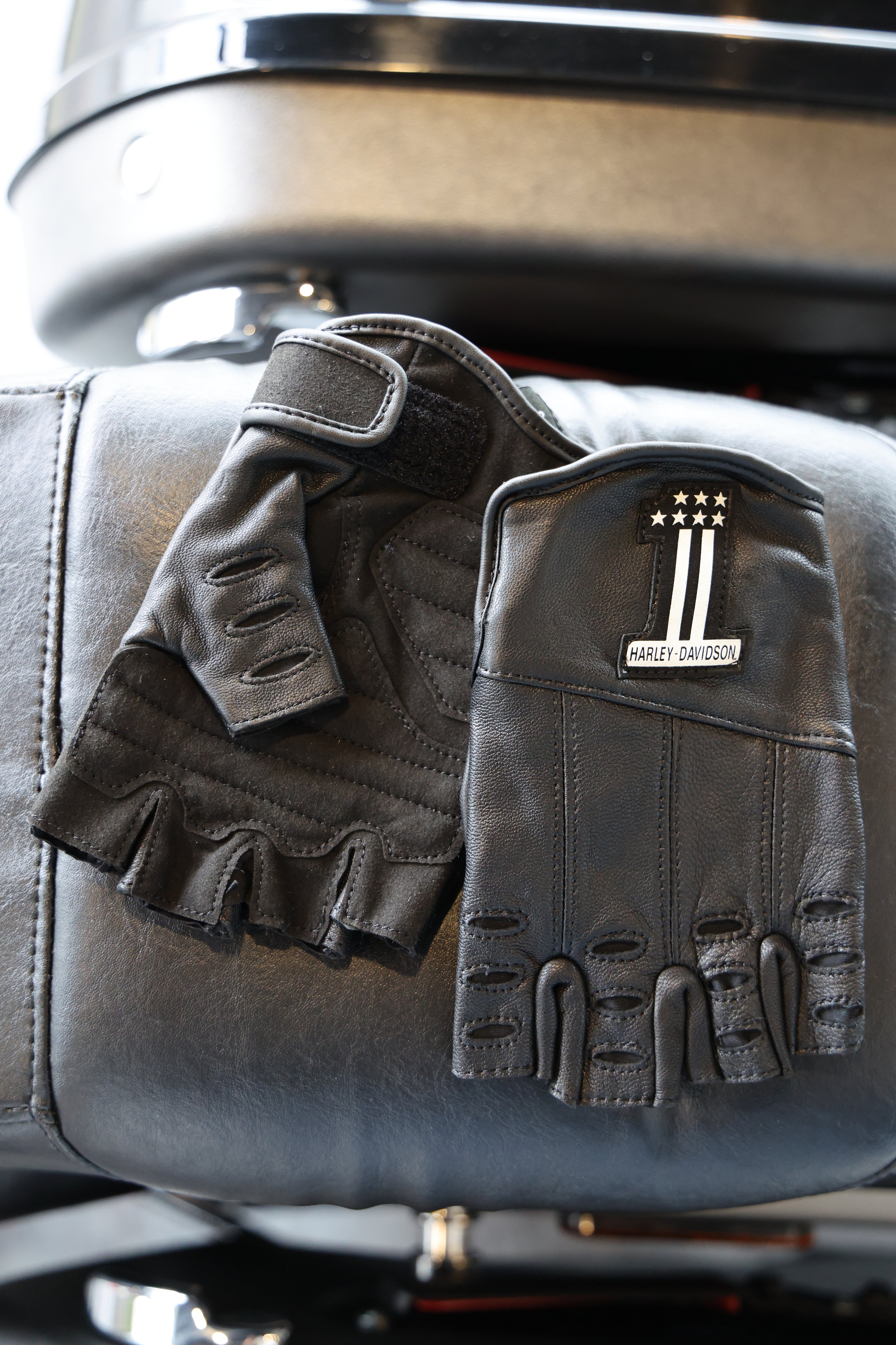 HARLEY-DAVIDSON®Men's Loyalist Fingerless Leather Gloves