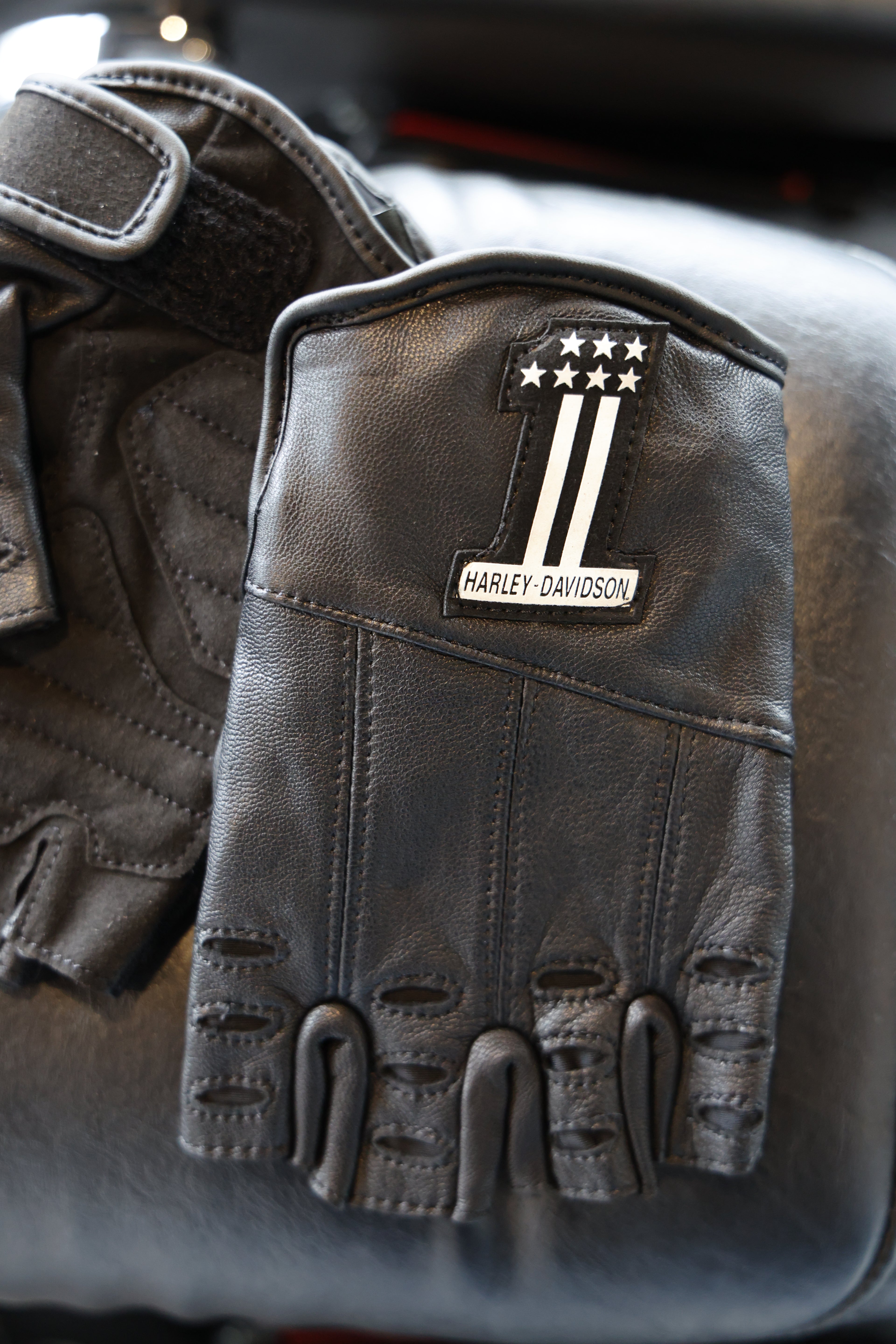 HARLEY-DAVIDSON®Men's Loyalist Fingerless Leather Gloves