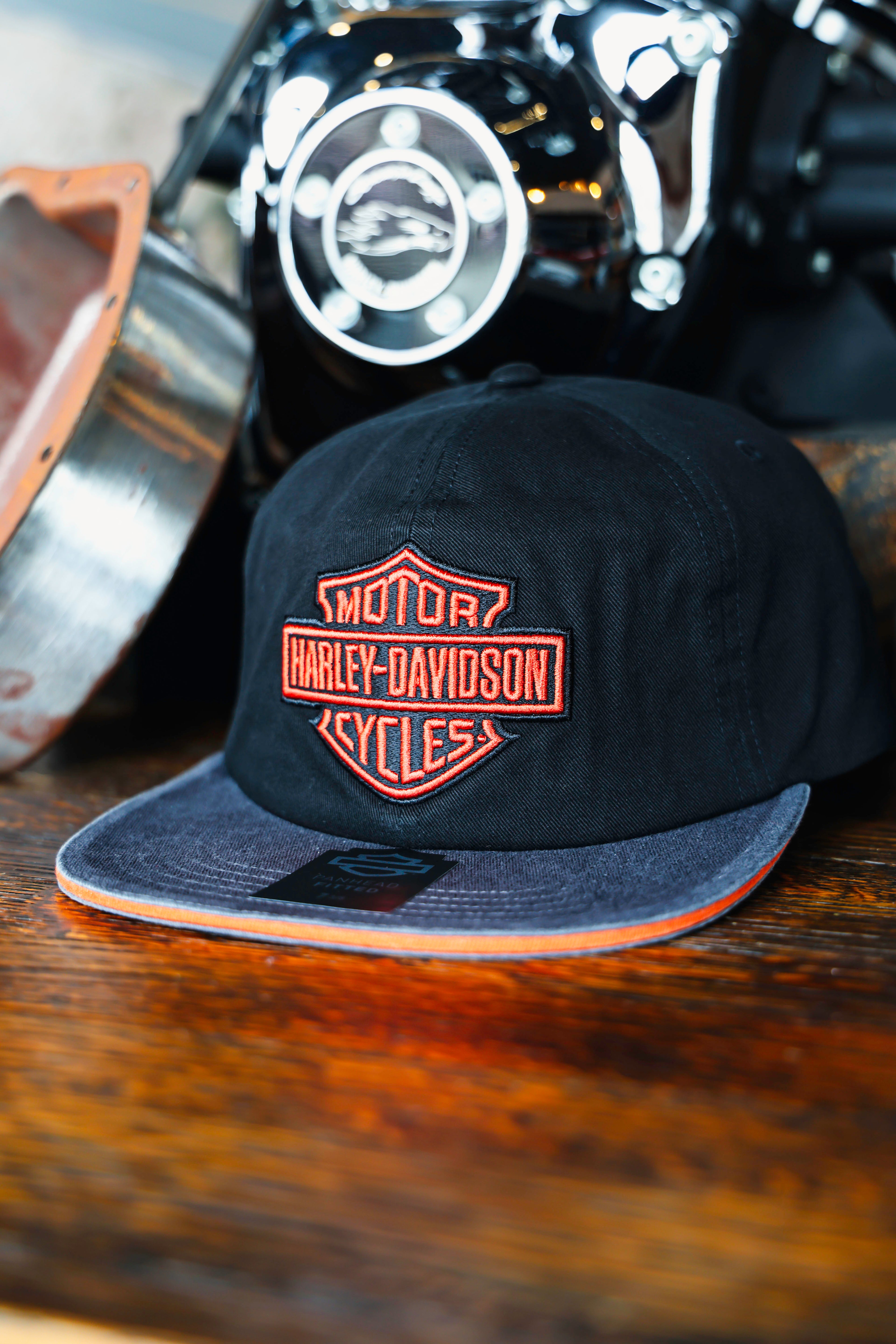 Bar & Shield Colorblock Panhead Fitted Cap