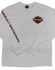 Souvenir L/S T-Shirt【White】Bar&Shield