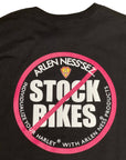 【ARLEN NESS】NO STOCK BIKES T-SHIRT, BLACK SIZE S
