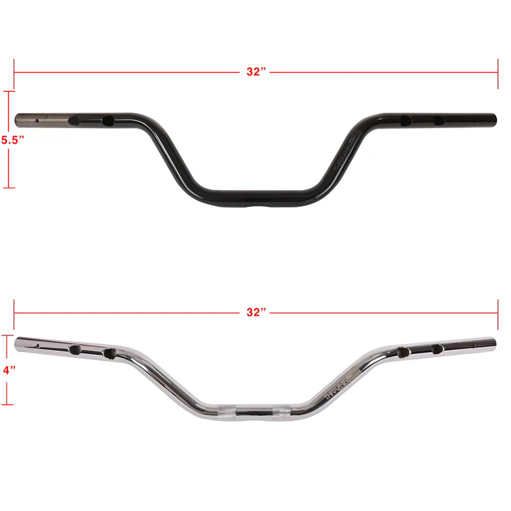 THRASHIN SUPPLY FLH/FLTRX Mid Bend Bars Black