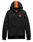 VERTICAL STRIPE HOODED STRETCH JACKET