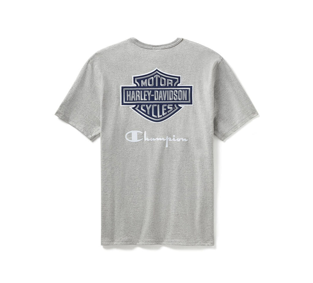 Champion x Harley-Davidson Fanatic Tee Grey Heather & Navy