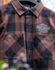 Harley-Davidson® American Classic Buffalo Check Flannel Coffee & Harley Black【96535-26VM】