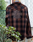 Harley-Davidson® American Classic Buffalo Check Flannel Coffee & Harley Black【96535-26VM】