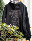 Harley-Davidson® American Classic Buffalo Check Flannel Lined Zip Hoodie - Harley Black【96429-26VM】