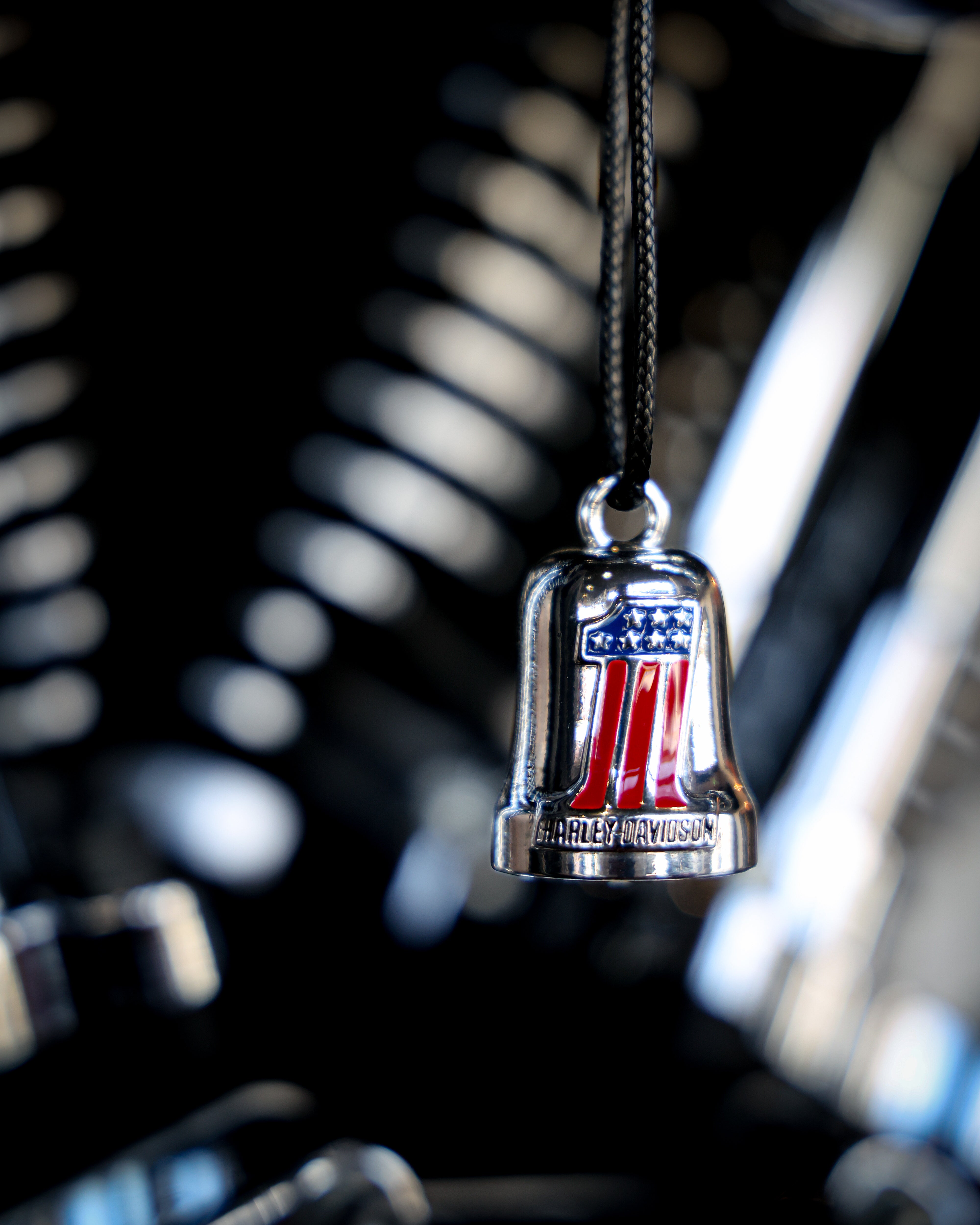 【新品未使用】BELL×Harley-Davidson Harley-Davidson® H-D Red White & Blue #1 Racing Logo Ride Bell