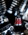 Harley-Davidson® H-D Script Logo With Red Flames Ride Bell With Tie, Silver