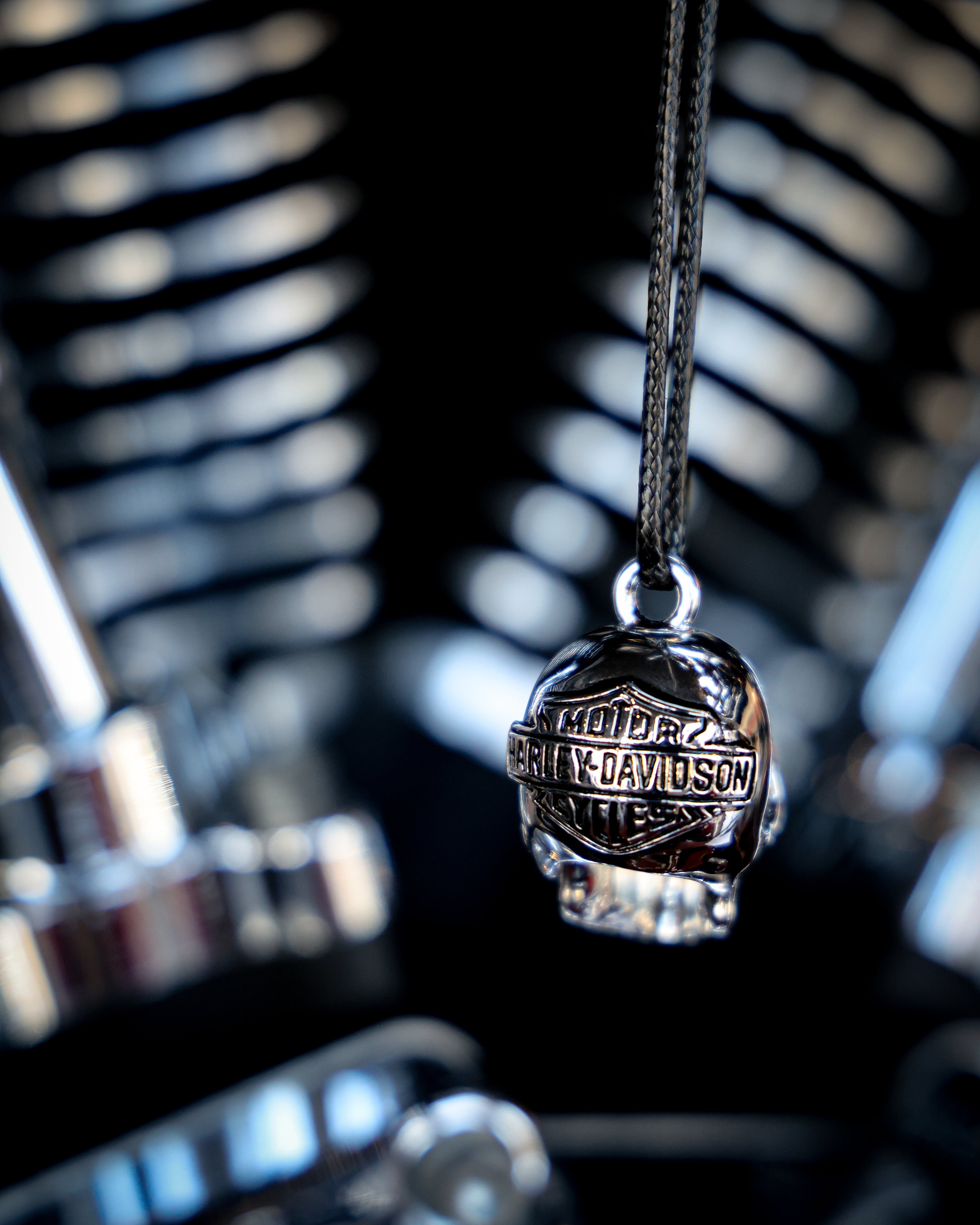 Harley-Davidson® H-D Skull Head With Shades Shaped Ride Bell - Silver Plating