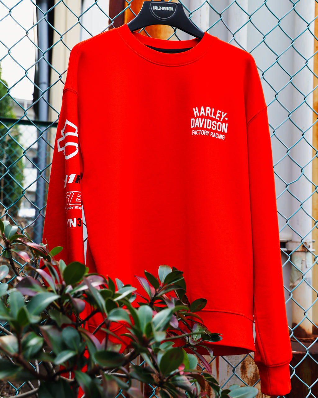 Harley-Davidson® Factory Racing Fanwear Crewneck Sweatshirt-Racing Orange