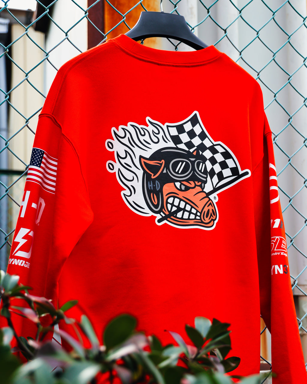 Harley-Davidson® Factory Racing Fanwear Crewneck Sweatshirt-Racing Orange