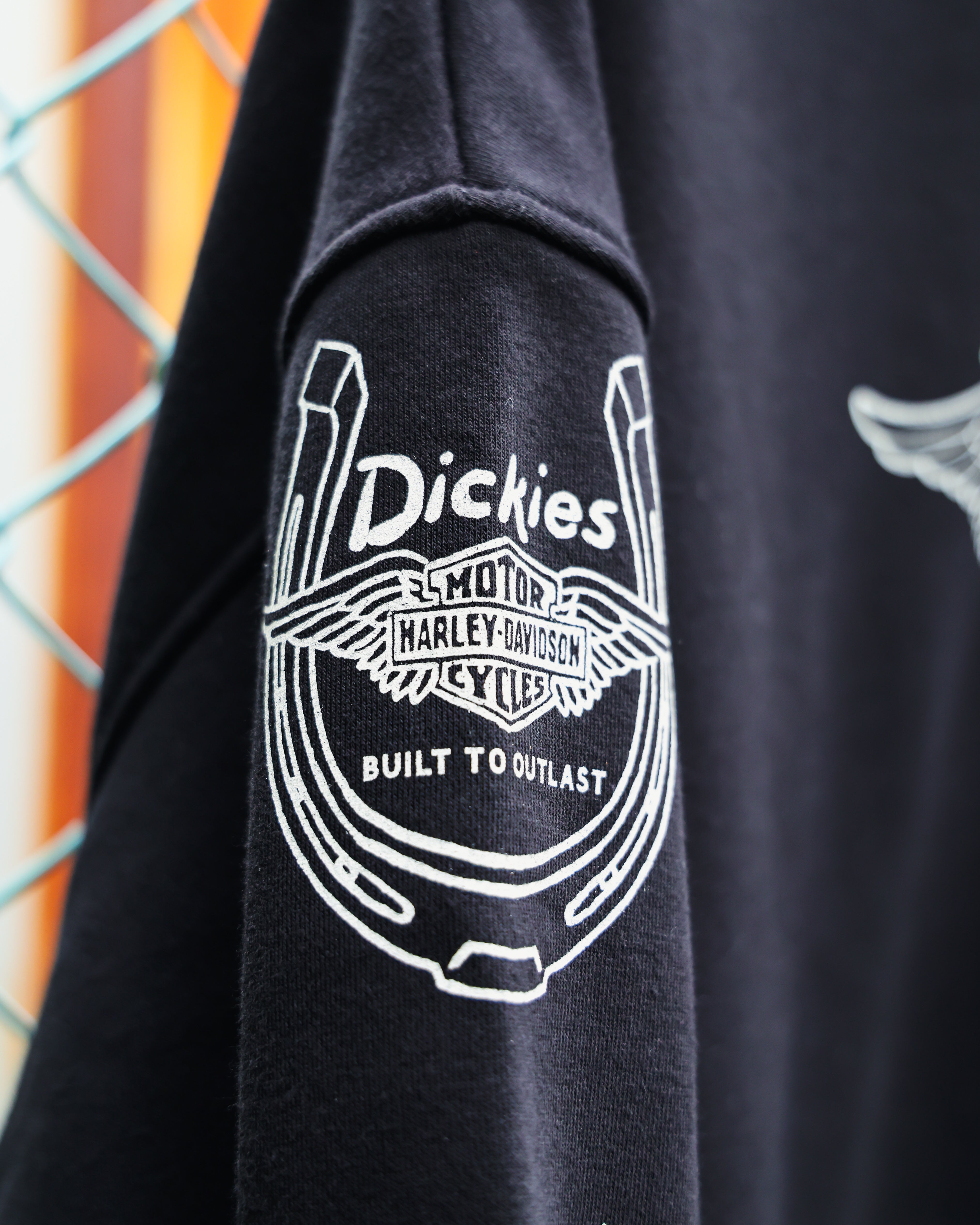 Dickies × H-D Winged Horseshoe Oversized Pullover Hoodie - Black