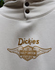 Dickies × H-D Winged Horseshoe Oversized Pullover Hoodie - BONE