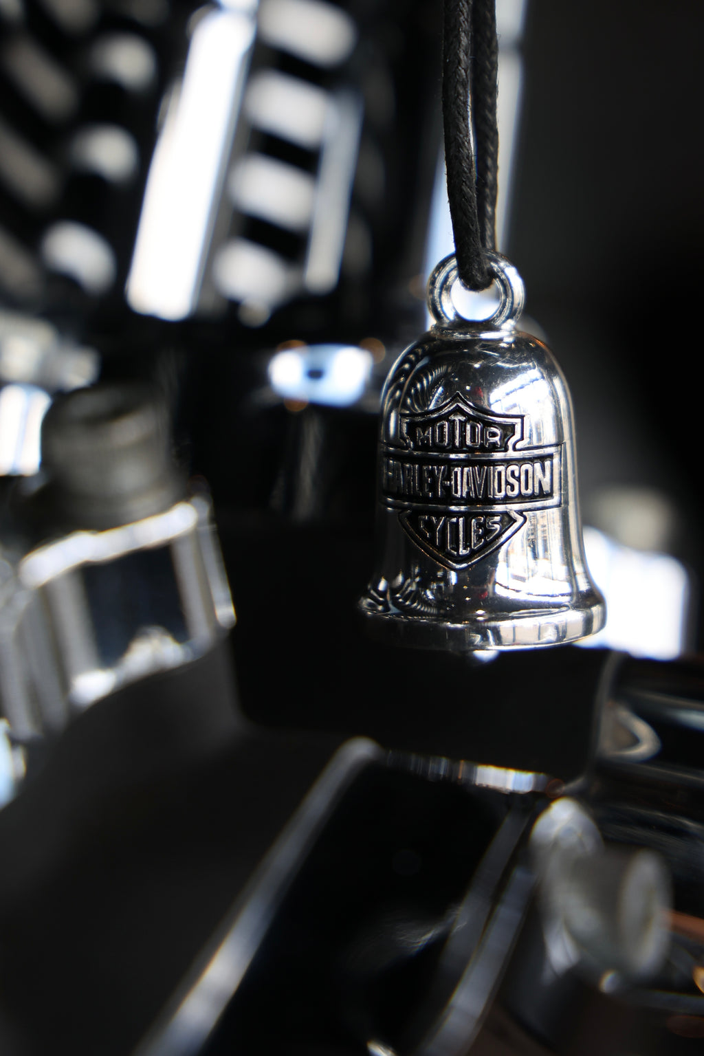 Silver Classic Bar & Shield Logo Ride Bell HRB013
