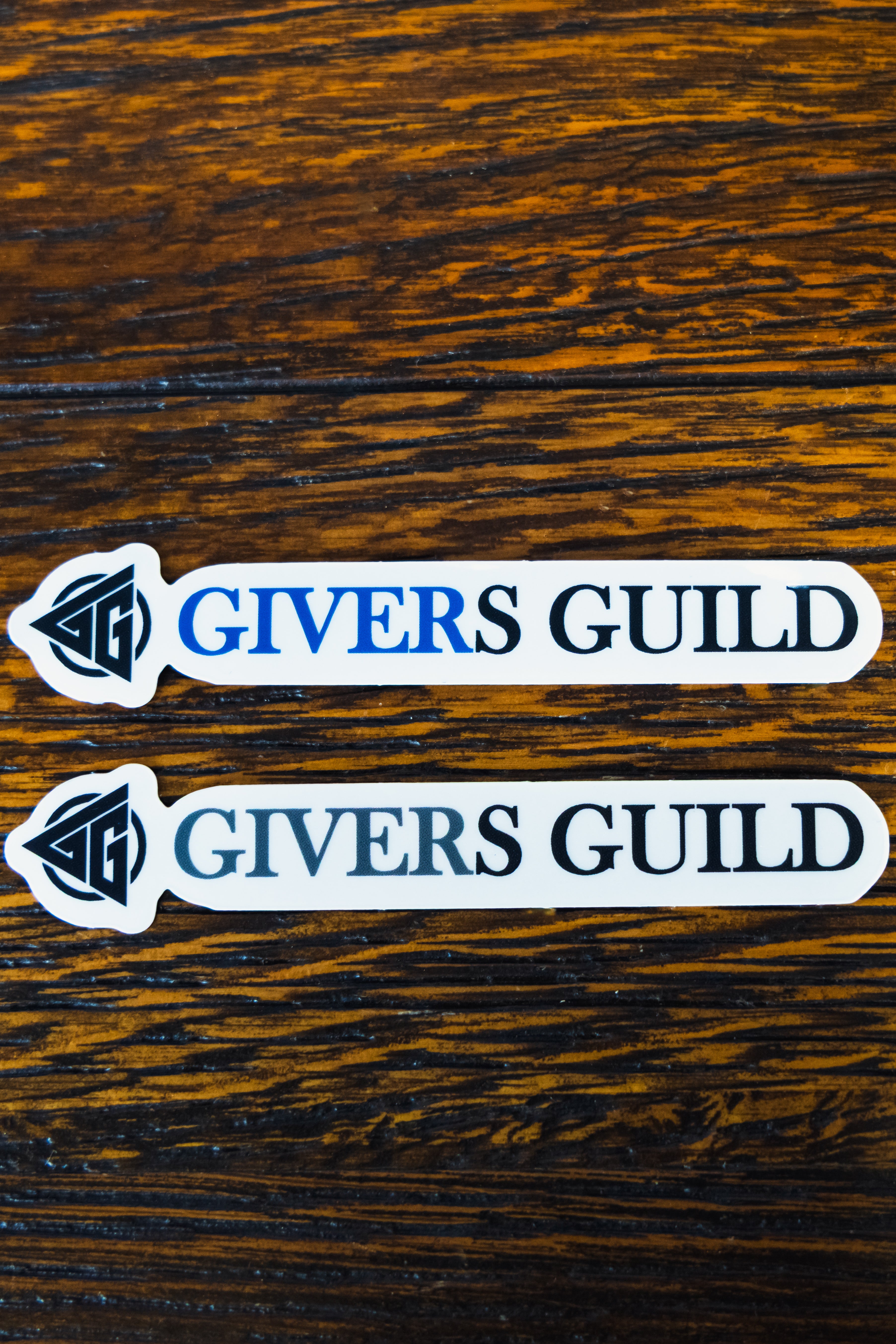 GIVERS GUILD Logo Sticker Gray＆Blue SET