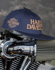 Harley-Davidson® Lightning Eagle Panhead Fitted Cap - Mood Indigo【97746-25VM】