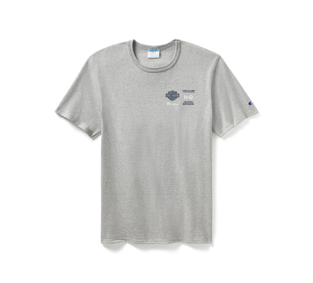 Champion x Harley-Davidson Fanatic Tee Grey Heather & Navy