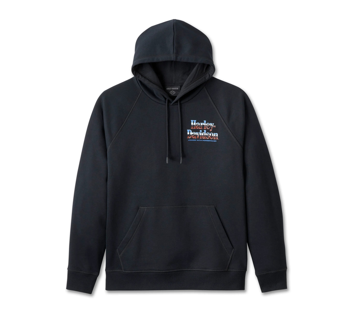 Loaded with Horsepower Raglan Hoodie - Harley Black