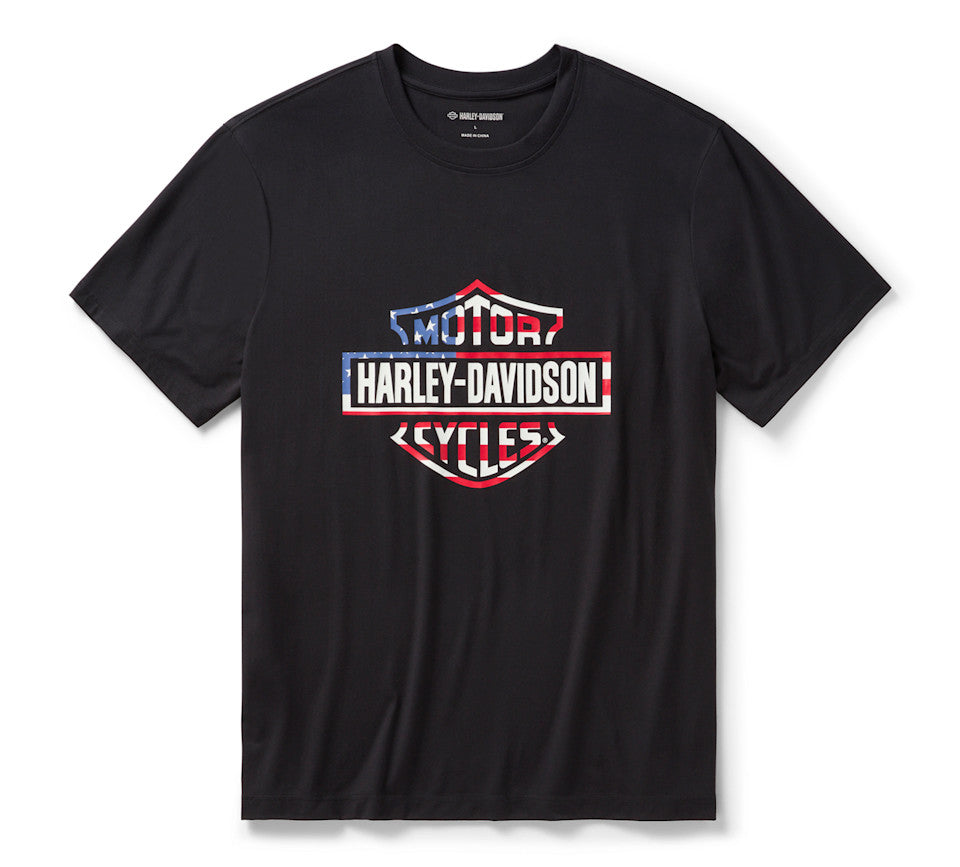 Harley-Davidson® Stars &amp; Stripes Short Sleeve Shirt - Harley Black 96180-26VM