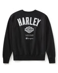 Champion x Harley-Davidson Fanatic Crew Neck Sweatshirt  Black × Silver Champion