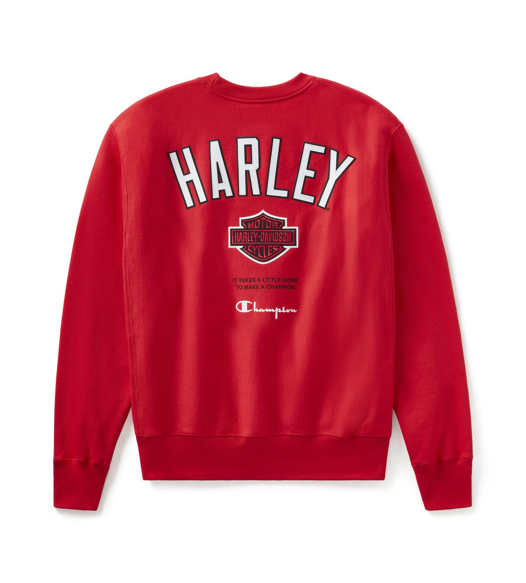 Champion x Harley-Davidson Fanatic Crew Neck Sweatshirt  Scarlet Champion