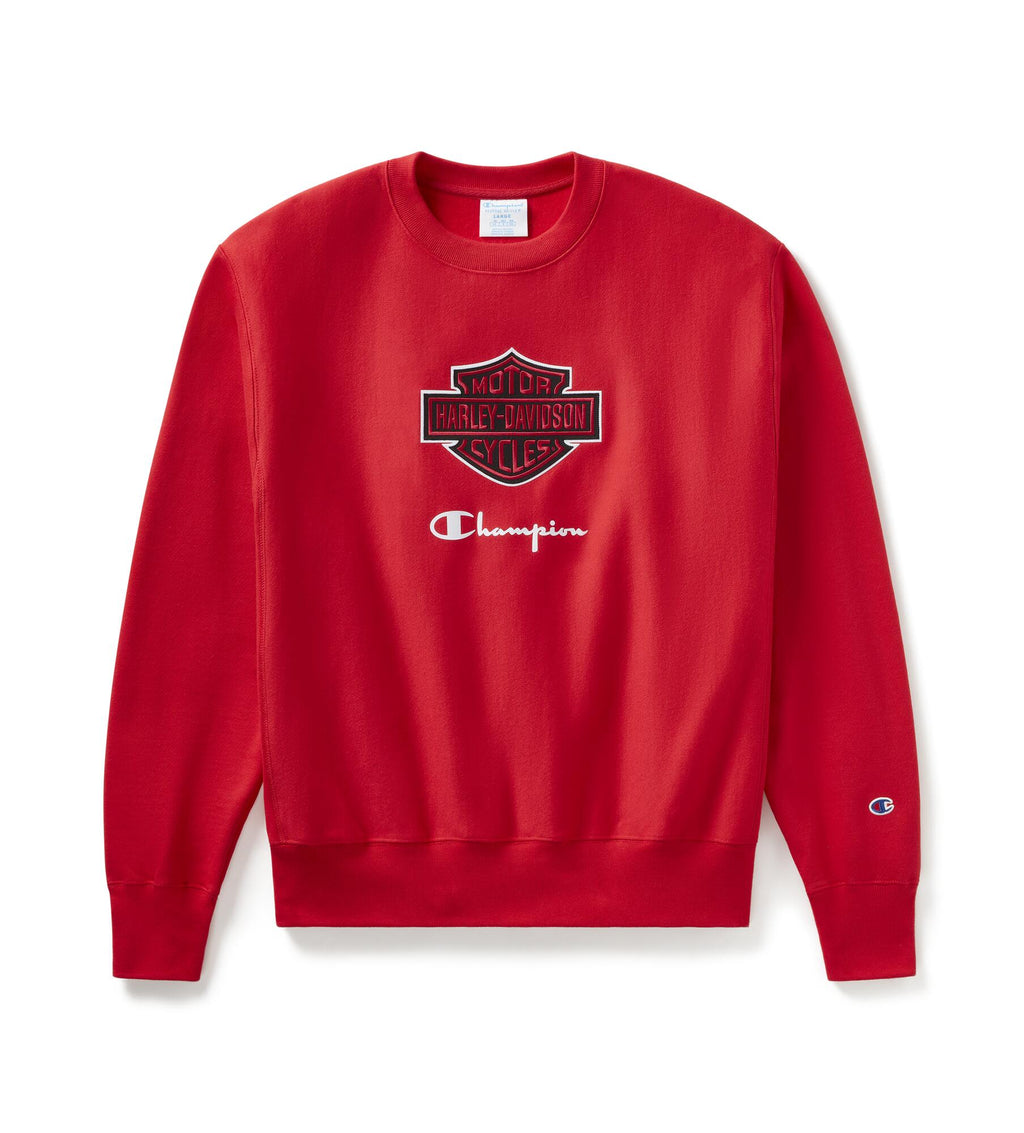 Champion x Harley-Davidson Fanatic Crew Neck Sweatshirt  Scarlet Champion