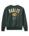 Champion x Harley-Davidson Fanatic Crew Neck Sweatshirt  Dark Green Champion