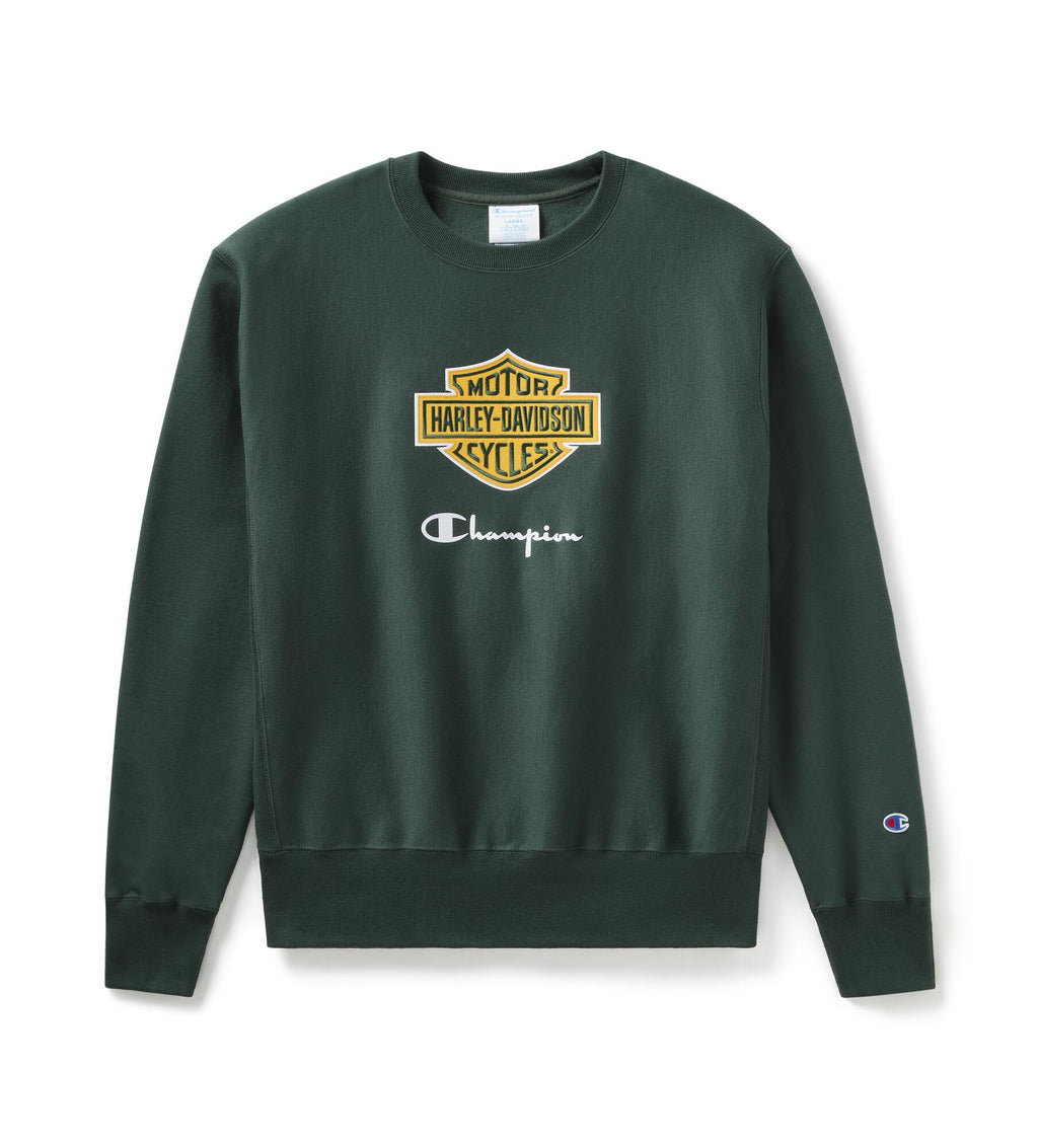 Champion x Harley-Davidson Fanatic Crew Neck Sweatshirt  Dark Green Champion