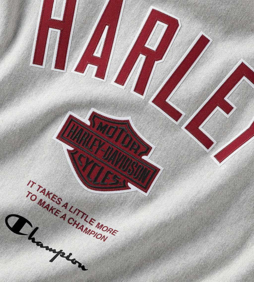 Champion x Harley-Davidson Fanatic Crew Neck Sweatshirt Grey Heather Champion