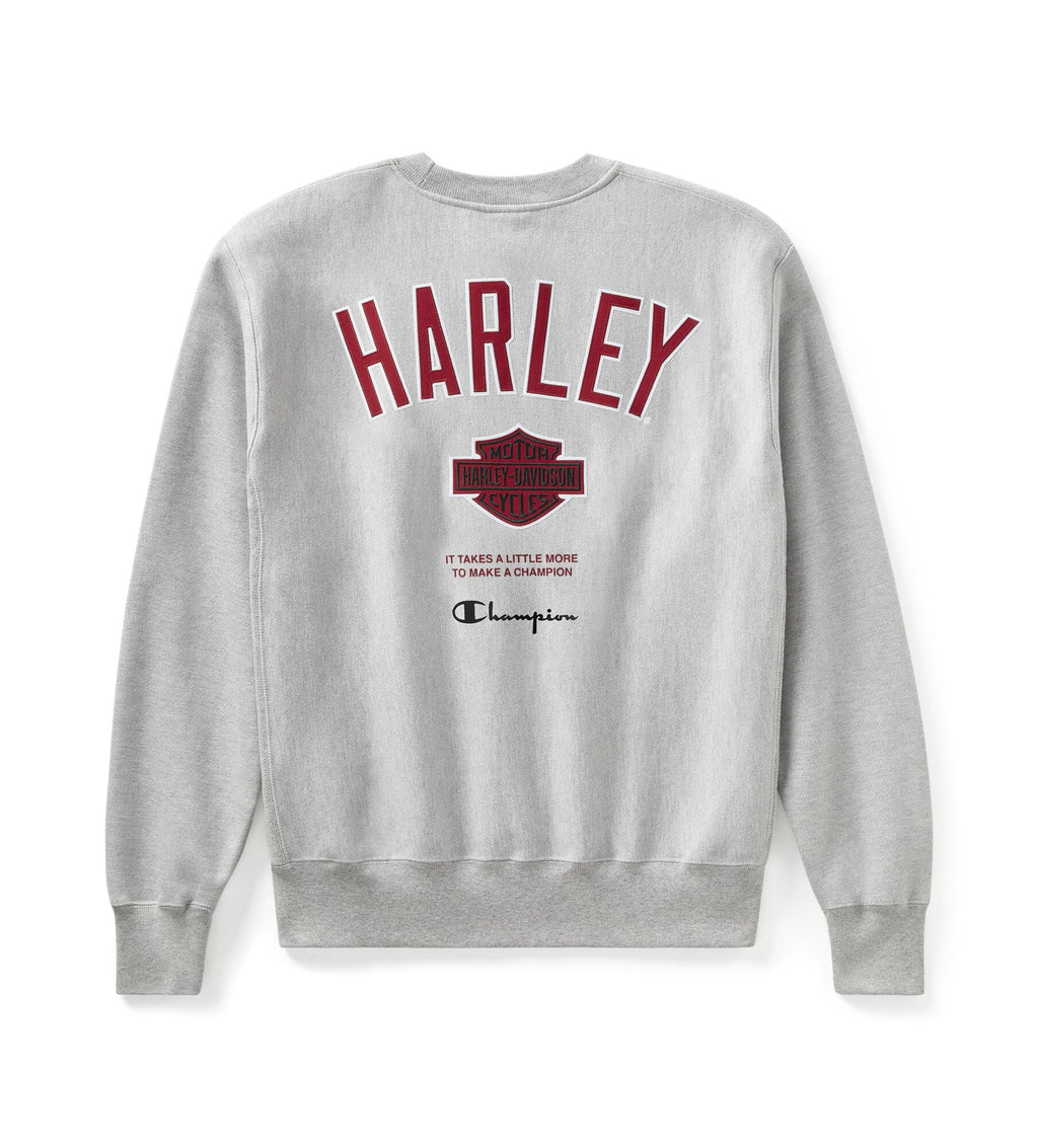 Champion x Harley-Davidson Fanatic Crew Neck Sweatshirt Grey Heather Champion