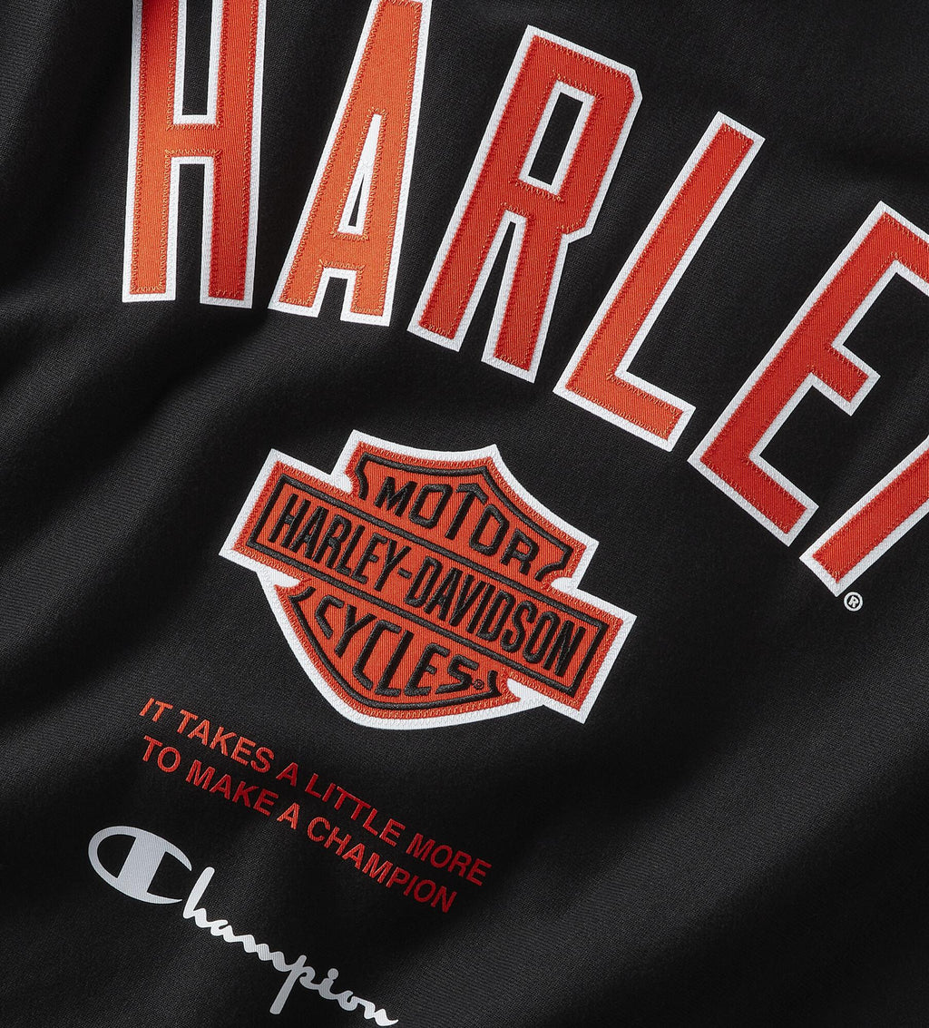 Champion x Harley-Davidson Fanatic Crew Neck Sweatshirt  Black × Orange Champion