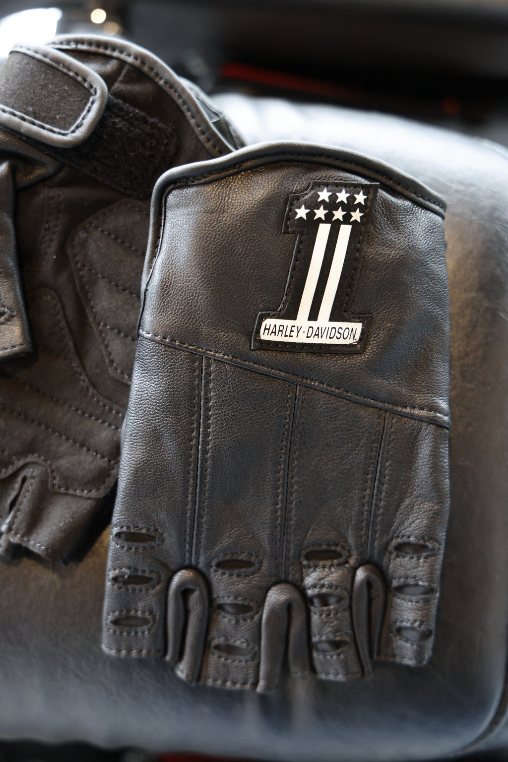 HARLEY-DAVIDSON®Men's Loyalist Fingerless Leather Gloves